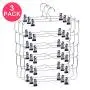 Hasit 6-Tier Skirt Pants Shorts Hangers with Adjustable Clips Space Saving No Slip Hangers Skirt Organizer 3 Pack Hasit 6-Tier Skirt Pants Shorts Hangers with Adjustable Clips Space Saving No Slip Hangers Skirt Organizer 3 Pack
