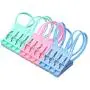 Meiyuan 12Pcs Portable Laundry Hook Hanger Clothespins Drying Clip Clothesline Travel Home Clothing Pegs Hanger