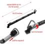 Zento Deals Heavy Duty Expandable Clothes Bar Car Hanger Rod- Convenient Classic Black Combines with Strong Metal and Rubber Grips and Rings