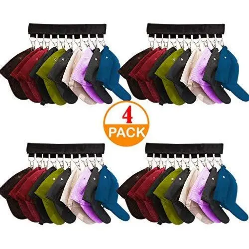 Genleas 4 Pack Hat Organizer Cap Organizer Hanger 10 Clips Stainless Steel, Folding Clothes Hangers Foldable Clothes Drying Rack for Travel (4 Pack) Genleas 4 Pack Hat Organizer Cap Organizer Hanger 10 Clips Stainless Steel, Folding Clothes Hangers Foldable Clothes Drying Rack for Travel (4 Pack)