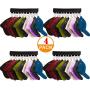 Genleas 4 Pack Hat Organizer Cap Organizer Hanger 10 Clips Stainless Steel, Folding Clothes Hangers Foldable Clothes Drying Rack for Travel (4 Pack)