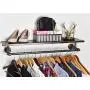 Clothes Rack With 24" Shelf, Rustic Clothing Rack, Industrial Open Shelving, Pipe Shelf with Hanger Rack Clothes Rack With 24" Shelf, Rustic Clothing Rack, Industrial Open Shelving, Pipe Shelf with Hanger Rack