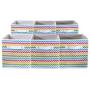 Sorbus Foldable Storage Cube Basket Bin - Great for Nursery, Playroom, Closet, Home Organization (Chevron Multi-Color, 6 Pack)