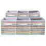 Sorbus Foldable Storage Cube Basket Bin - Great for Nursery, Playroom, Closet, Home Organization (Chevron Multi-Color, 6 Pack)