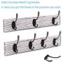 Y&ME YM Coat Hooks Wall Mounted Set of 2,White Rustic Wood Coat Rack with 8 Sturdy Bronze Hooks, White Hanging Wall Coat Hooks Rack for Entryway, Bathroom, Closet Room, 16 x 2.4 x 0.6 Inch