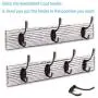 Y&ME YM Coat Hooks Wall Mounted Set of 2,White Rustic Wood Coat Rack with 8 Sturdy Bronze Hooks, White Hanging Wall Coat Hooks Rack for Entryway, Bathroom, Closet Room, 16 x 2.4 x 0.6 Inch