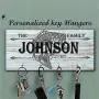 Key Hanger, Personalized Key holder for wall, Gift for the fishing lover, Holder for the fisherman, Family key rack, Name key organizer, Wedding Gift