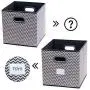 Onlyeasy Foldable Storage Bins Organizer with Label Holders - Set of 6 Cloth Storages with Dual Plastic Handles for Cubby Bookcase Shelves Closet, 12x12x12inch, Grey Stripe, 7MXBB06PL Onlyeasy Foldable Storage Bins Organizer with Label Holders - Set of 6 Cloth Storages with Dual Plastic Handles for Cubby Bookcase Shelves Closet, 12x12x12inch, Grey Stripe, 7MXBB06PL