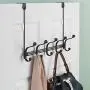 iDesign York Metal 5-Hook Over-the-Door or Wall Mount Rack for Coats, Hats, Scarves, Towels, Robes, Jackets, Purses, 15.62" x 5.35" x 12.83", Bronze iDesign York Metal 5-Hook Over-the-Door or Wall Mount Rack for Coats, Hats, Scarves, Towels, Robes, Jackets, Purses, 15.62" x 5.35" x 12.83", Bronze