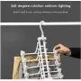3D Space Saving Hanger Magic Clothes Hanger Holders with Hook Closet Organizer Rack Organizer Home Hanger Foldable Clothes Clip 2pcs