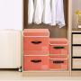 Janes Home 4 Pack Storage Bins Boxes Linen Collapsible Cube Set Organizer Basket with Lid & Handle, Foldable Fabric Containers for Clothes, Toys, Closet, Office, Nursery (Grey and Orange) Janes Home 4 Pack Storage Bins Boxes Linen Collapsible Cube Set Organizer Basket with Lid & Handle, Foldable Fabric Containers for Clothes, Toys, Closet, Office, Nursery (Grey and Orange)