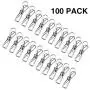 Tebery 2.2 inch Stainless Steel Cloth Pin Clothes Drying Hanger, Wire Laundry Clip, Hooks for Home/Office (100 Pack) Tebery 2.2 inch Stainless Steel Cloth Pin Clothes Drying Hanger, Wire Laundry Clip, Hooks for Home/Office (100 Pack)
