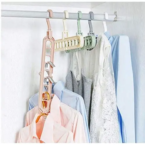 10pcs Random Color Multi-Functional 9 Holes Clothes Hanger Skirt Shirt Coat Drying Hang Rack Wardrobe Storage Organizer Space-Saving Cabide 10pcs Random Color Multi-Functional 9 Holes Clothes Hanger Skirt Shirt Coat Drying Hang Rack Wardrobe Storage Organizer Space-Saving Cabide
