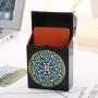 Plastic Business Card Holder with Diamond Painting Cover, Whitelotous DIY Diamond Business Name Card ID Card Bus Card Case Boxes for Men & Women (Mandala)