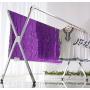 Decor Hut Laundry Drying Rack Chrome Foldable Indoor and Outdoor Use Folds Flat Easy Storage