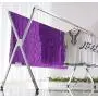 Decor Hut Laundry Drying Rack Chrome Foldable Indoor and Outdoor Use Folds Flat Easy Storage
