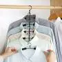 Clothes Hangers, 5 in 1 Space Saving Hangers Multilayer Metal Hangers EVA Sponge Non-Slip Suit Hangers Detachable Hangers for Suit Coat Shirt Skirt Pants Clothes Hangers, 5 in 1 Space Saving Hangers Multilayer Metal Hangers EVA Sponge Non-Slip Suit Hangers Detachable Hangers for Suit Coat Shirt Skirt Pants