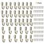 36 Pieces Coat Hooks Wall Mounted Robe Hook Single Coat Hanger No Scratch and 72Pieces Screws (Bronze)