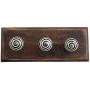 Indianshelf Handmade 1 Artistic Vintage Cream Wooden Strip Rail Hooks Holders/Clothes Hooks Over Door