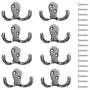 Rustic Coat Hooks Double Prong Wall Mounted 12 Packs with 28 Screws 20 LB Utility Hooks Heavy Duty Towel Hooks Retro Double Hooks for Coat, Scarf, Bag, Towel, Key, Cap, Cup (4# Silver 8 Pack) Rustic Coat Hooks Double Prong Wall Mounted 12 Packs with 28 Screws 20 LB Utility Hooks Heavy Duty Towel Hooks Retro Double Hooks for Coat, Scarf, Bag, Towel, Key, Cap, Cup (4# Silver 8 Pack)