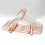 KOOBAY 25PS 42cm Rose Copper Gold Shiny Steel Wire Clothes Clips Hanger Coat Clothes Garment Hangers with Pants Bar Fit Closet Hangers KOOBAY 25PS 42cm Rose Copper Gold Shiny Steel Wire Clothes Clips Hanger Coat Clothes Garment Hangers with Pants Bar Fit Closet Hangers