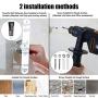SYOSIN Mop Broom Holder Heavy Duty Hooks Hanger Wall Mounted Stainless Steel Organizer for Lanudry Garden Garage Tools Rack Storage Durable
