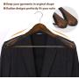 JS HANGER Solid Wooden Extra-Wide Shoulder Suit/Coat Hangers, Retro Finish, 6-Pack