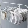 HJYPYJ Magic Hanger,360?? Rotate Multi-Clip Folding Hanger,Wet and Dry Dual-Use PP Space-Saving Organizer Hangers, Strong Bearing Capacity/Gray / 5 pcs