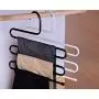 YYGIFT Practical Trouser Pants Hangers Rack Space Saver for Hanging Tie Trousers Pants Scarf Jeans Bronze