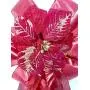 Red Gold Poinsettia Tree Topper, Large Gift Bow, Wreath Bows, Wreath and Door hanger, Christmas Bows, Swag Bow, Wedding Pew Bow