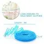 4 Pack of Clothesline with 5m Portable Nylon Clothes Hanger Rope and Durable Stainless-Steel Hook | Anti Slip Laundry Drip Drier Clothesline Rope for Travel Clothesline Home Camping | Color May Vary