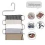 VISV Pants Hangers, Stainless Steel Non Slip S Shape Pants Hangers Trouser Hangers Space Saving Closet Storage for Trousers Jeans Shirt Scarf Tie - 5 Packs VISV Pants Hangers, Stainless Steel Non Slip S Shape Pants Hangers Trouser Hangers Space Saving Closet Storage for Trousers Jeans Shirt Scarf Tie - 5 Packs