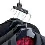 HANGERWORLD 6 Black 8.9inch Plastic Space Saving Closet Travel Multiple Garment Coat Clothes Hangers HANGERWORLD 6 Black 8.9inch Plastic Space Saving Closet Travel Multiple Garment Coat Clothes Hangers