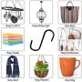 Maxgoods 3.54 20PCS Home Storage Utility S Shaped Hooks Stainless Steel Metal Hangers Hanging Hooks for Kitchen, Work Shop, Bathroom, Garden,Bedroom (Black, 20PCS)