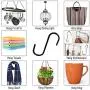 Maxgoods 3.54 20PCS Home Storage Utility S Shaped Hooks Stainless Steel Metal Hangers Hanging Hooks for Kitchen, Work Shop, Bathroom, Garden,Bedroom (Black, 20PCS)