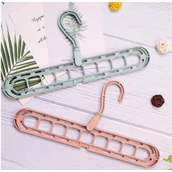 10pcs Random Color Multi-Port Support Circle Clothes Hanger Clothes Drying Racks Multifunction Plastic Scarf Clothes Hanger Hangers