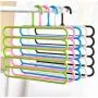 5pcs Random Color Pants Hangers Holders Multifunction Trousers Hanger Tie Scarfs Belt Towel Non-Slip Magic Hanger Storage Rack Clothes Hanger 5pcs Random Color Pants Hangers Holders Multifunction Trousers Hanger Tie Scarfs Belt Towel Non-Slip Magic Hanger Storage Rack Clothes Hanger