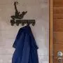 XIAMUXI Customize Your Name for Cool Football Themes Wooden Hanger Unique Gift Clothes Hat Key Hook/Coat Rack/Wall Hook Home Decoration Wall Stickers Kitchen Bathroom Towel Hook,Black