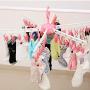 36 Folding Clothes Hangers With Clips Pro Chef Kitchen Tools Clothes Drying Rack-Round Clothing Racks - Laundry Portable Clothesline Includes Clothespins Hanger Clips Set-Baby Clothes Storage Closet