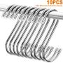 Heavy Duty S Hooks, Stainless Steel S Shaped Hooks for Hanging Kitchenware Pan Pots Utensils Closet Clothes Bags Towels Plants Kitchen Hooks Hanger, 3 inch