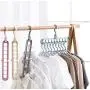 Multi-Function Folding Magic Hanger 10pcs Random Color Nine-Hole Rotating Magic Clothes Hanger Wardrobe Drying Clothes Home Bedroom Storage Holder