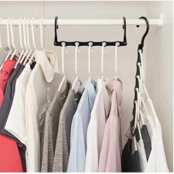 10pcs Clothes Magic Hanger Travel Folding Convenient Storage Support Home Bedroom Kitchen Storage Holder Plastic Clothes Hanger