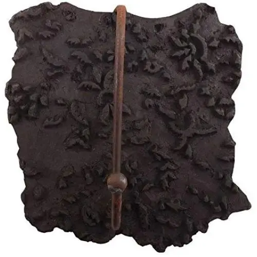 Indianshelf Handmade 1 Artistic Vintage Black Wooden Block Coat Hooks Hangers/Clothes Hooks Door Mount Indianshelf Handmade 1 Artistic Vintage Black Wooden Block Coat Hooks Hangers/Clothes Hooks Door Mount
