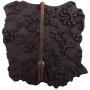 Indianshelf Handmade 1 Artistic Vintage Black Wooden Block Coat Hooks Hangers/Clothes Hooks Door Mount