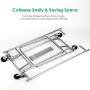 TomCare Garment Rack Double Clothes Racks Adjustable Clothing Rack Extensible Clothes Hanging Rack Commercial Grade Garment Rolling Racks for Hanging Heavy Duty Stainless Steel Garment Rack on Wheels