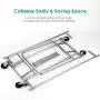 TomCare Garment Rack Double Clothes Racks Adjustable Clothing Rack Extensible Clothes Hanging Rack Commercial Grade Garment Rolling Racks for Hanging Heavy Duty Stainless Steel Garment Rack on Wheels