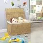 SONGMICS Storage Boxes with Cotton Liner, Rattan-Style Storage Basket, Laundry Hamper with Lid and Handles, for Bedroom Closet Laundry Room, 29.9 x 17.7 x 18.1 Inches, Natural URST76NL SONGMICS Storage Boxes with Cotton Liner, Rattan-Style Storage Basket, Laundry Hamper with Lid and Handles, for Bedroom Closet Laundry Room, 29.9 x 17.7 x 18.1 Inches, Natural URST76NL