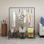 Metal Garment Rack Heavy Duty Indoor Bedroom Clothes Coat Stand Shoes Rack with Top Rod and Lower Storage Shelf Clothes Rack with 1-Tier Shelves Black (Renewed) Metal Garment Rack Heavy Duty Indoor Bedroom Clothes Coat Stand Shoes Rack with Top Rod and Lower Storage Shelf Clothes Rack with 1-Tier Shelves Black (Renewed)