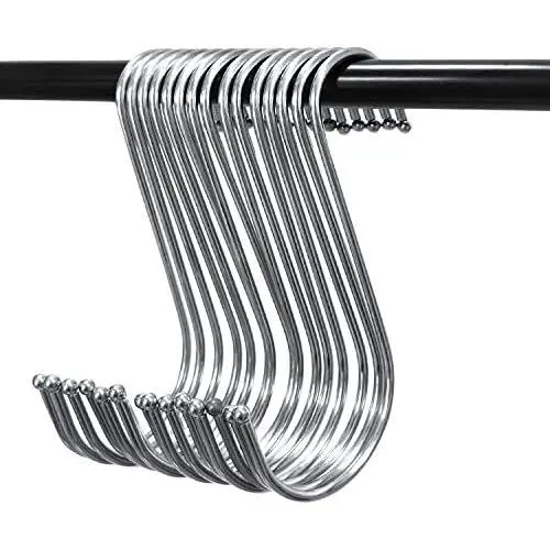SumDirect 15Pcs 5 7/10 Inch Extra Large S Hooks, Heavy Duty S Shaped Hooks for Hanging Apparel Kitchenware Utensils Plants Towels Gardening Tools (15pcs) SumDirect 15Pcs 5 7/10 Inch Extra Large S Hooks, Heavy Duty S Shaped Hooks for Hanging Apparel Kitchenware Utensils Plants Towels Gardening Tools (15pcs)