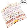 10pcs Random Color Coat Hangers Flower Cloth Non-Slip Wood Hangers Pastoral Cloth Hanger Non-Slip Clothes Hangers Drying Rack for Clothes